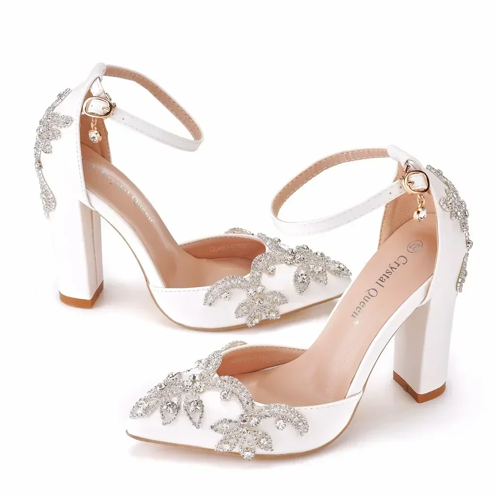 Rhinestone Sandal Women - 2026 Damenschuhe mit dickem Absatz und