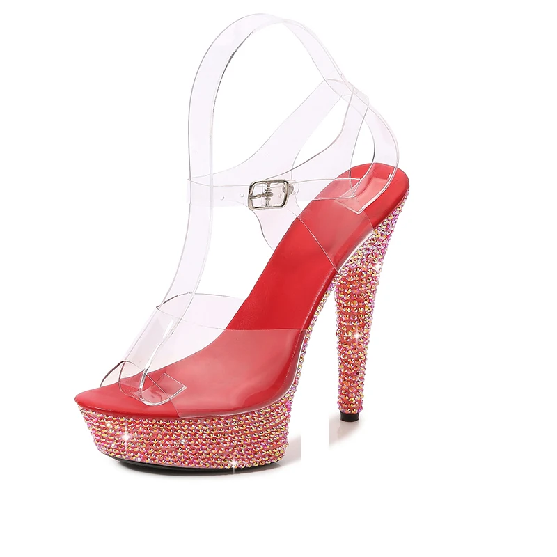 Nachtclub Frau Sandalen 13 cm  – Rhinestone Sandal Women Bewertung und Preis