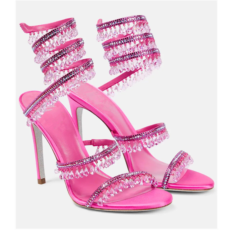 2026 Damen High Heels Neue Str – Rhinestone Sandal Women Bewertung und Preis