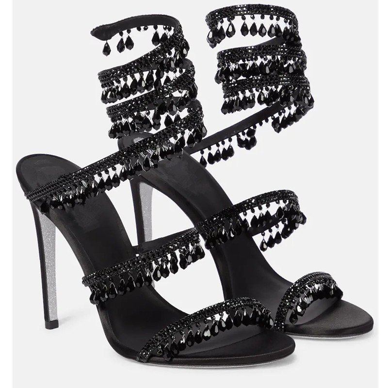 2026 Damen High Heels Neue Str – Rhinestone Sandal Women Bewertung und Preis