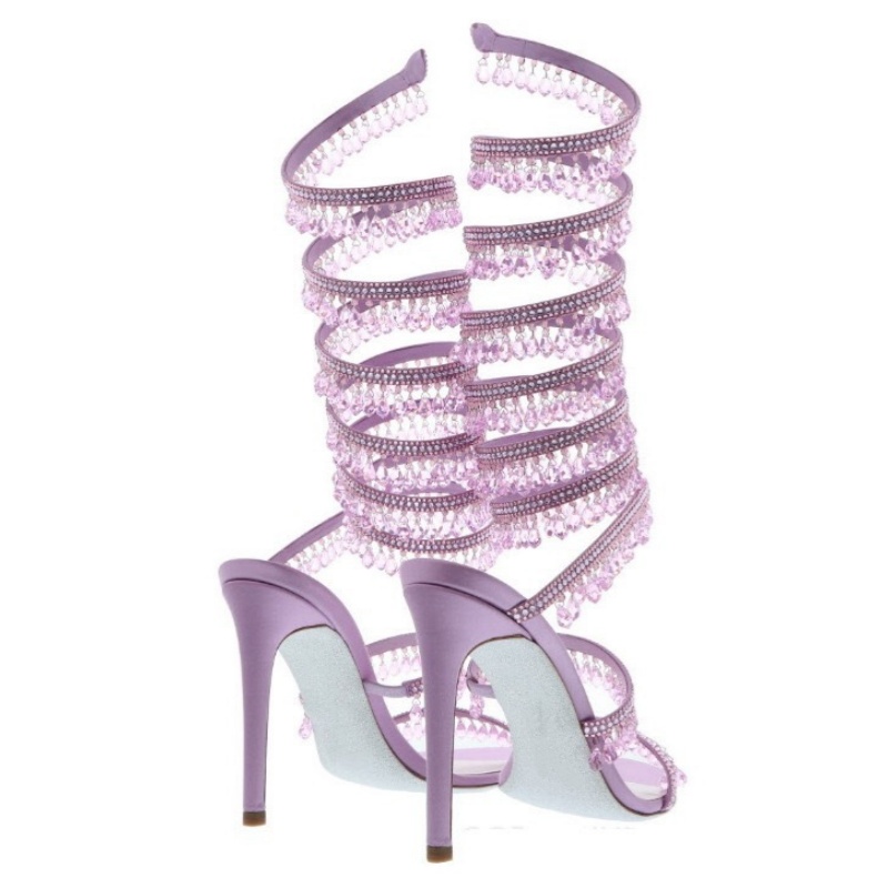Dünne hochhackige Sandalen Som – Rhinestone Sandal Women Bewertung und Preis